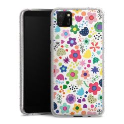 Silicone Glitter Case silver glitter