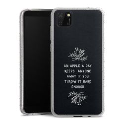 Silikon Glitter Case transparent-silber