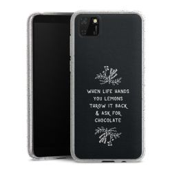 Silikon Glitter Case transparent-silber