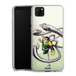 Silikon Glitter Case transparent-silber