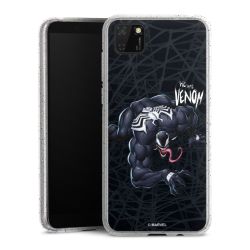 Silikon Glitter Case transparent-silber