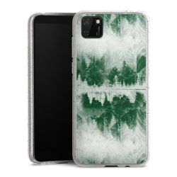 Silikon Glitter Case transparent-silber