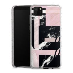 Silikon Glitter Case transparent-silber