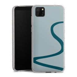 Silikon Glitter Case transparent-silber