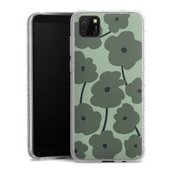 Silikon Glitter Case transparent-silber