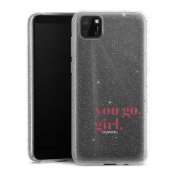 Silikon Glitter Case transparent-silber