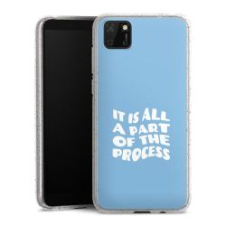 Silikon Glitter Case transparent-silber