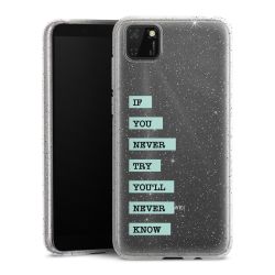 Silikon Glitter Case transparent-silber