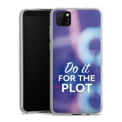 Silikon Glitter Case transparent-silber