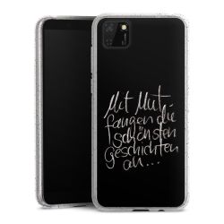 Silikon Glitter Case transparent-silber