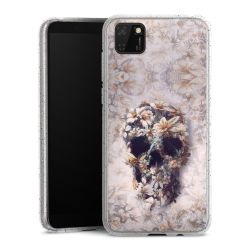 Silikon Glitter Case transparent-silber
