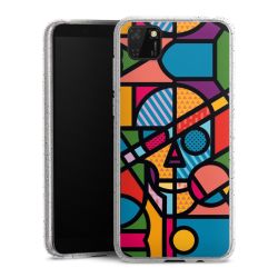 Silikon Glitter Case transparent-silber