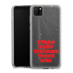 Silikon Glitter Case transparent-silber