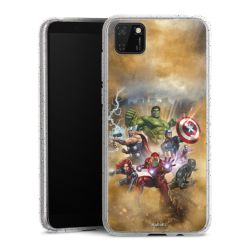 Silikon Glitter Case transparent-silber