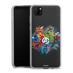 Silikon Glitter Case transparent-silber