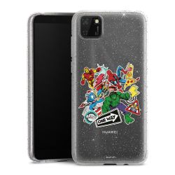 Silikon Glitter Case transparent-silber