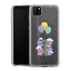 Silikon Glitter Case transparent-silber