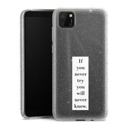 Silikon Glitter Case transparent-silber