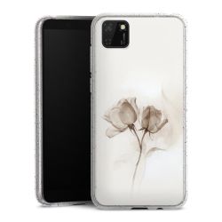 Silikon Glitter Case transparent-silber