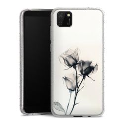 Silikon Glitter Case transparent-silber