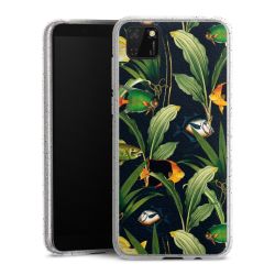 Silikon Glitter Case transparent-silber