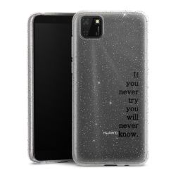 Silikon Glitter Case transparent-silber