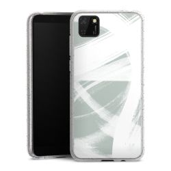 Silikon Glitter Case transparent-silber