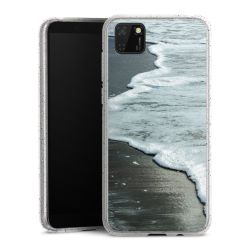 Silikon Glitter Case transparent-silber