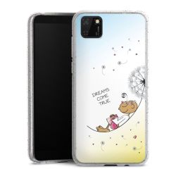 Silikon Glitter Case transparent-silber