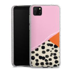 Silikon Glitter Case transparent-silber