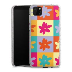 Silikon Glitter Case transparent-silber