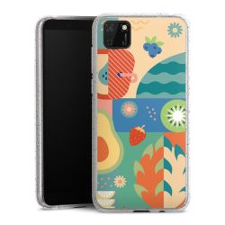 Silikon Glitter Case transparent-silber