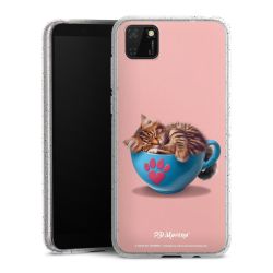 Silikon Glitter Case transparent-silber