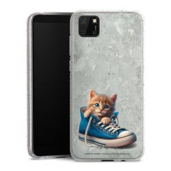 Silikon Glitter Case transparent-silber