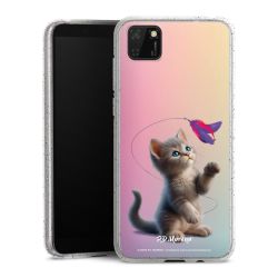 Silikon Glitter Case transparent-silber