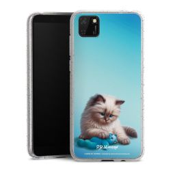 Silikon Glitter Case transparent-silber