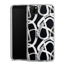 Silikon Glitter Case transparent-silber