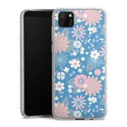Silikon Glitter Case transparent-silber