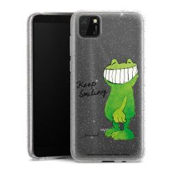 Silikon Glitter Case transparent-silber