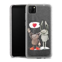 Silikon Glitter Case transparent-silber