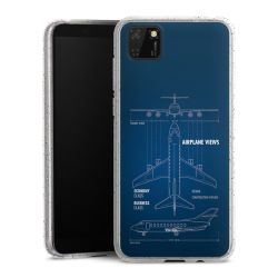 Silikon Glitter Case transparent-silber