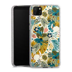 Silikon Glitter Case transparent-silber