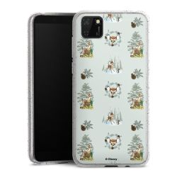 Silikon Glitter Case transparent-silber