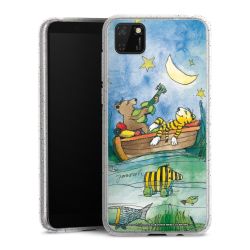 Silikon Glitter Case transparent-silber