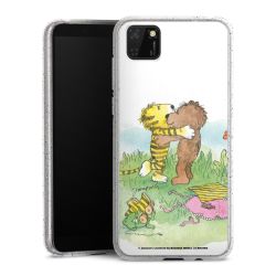 Silikon Glitter Case transparent-silber