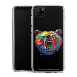 Silikon Glitter Case transparent-silber