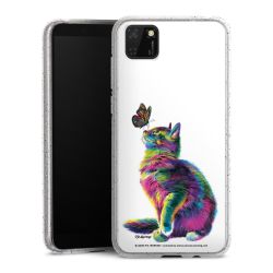 Silikon Glitter Case transparent-silber