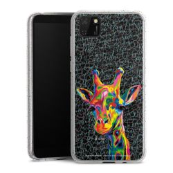 Silikon Glitter Case transparent-silber