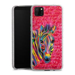 Silikon Glitter Case transparent-silber