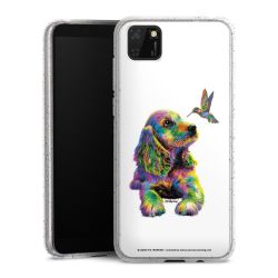 Silikon Glitter Case transparent-silber